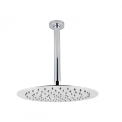Round 300mm Chrome Rainfall Shower Head with 200mm Ceiling Mounted Shower Arm Round 300mm Chrome Rainfall Shower Head with 200mm Ceiling Mounted Shower Arm
